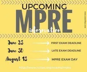 MPRE dates