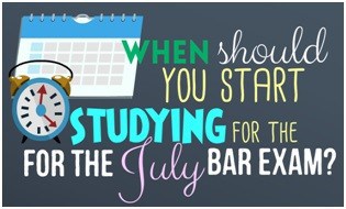 When should you start studying for the July bar exam
