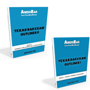 Texas bar exam outline books