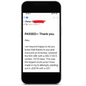 Bar Exam Score Increase Email
