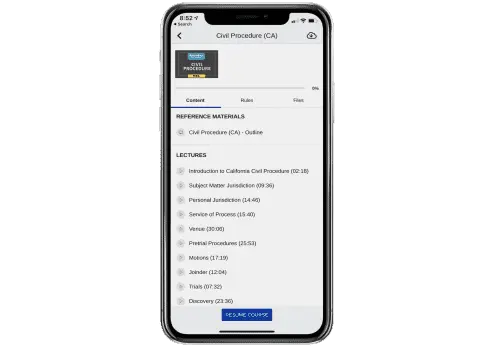 California Bar Review Course App